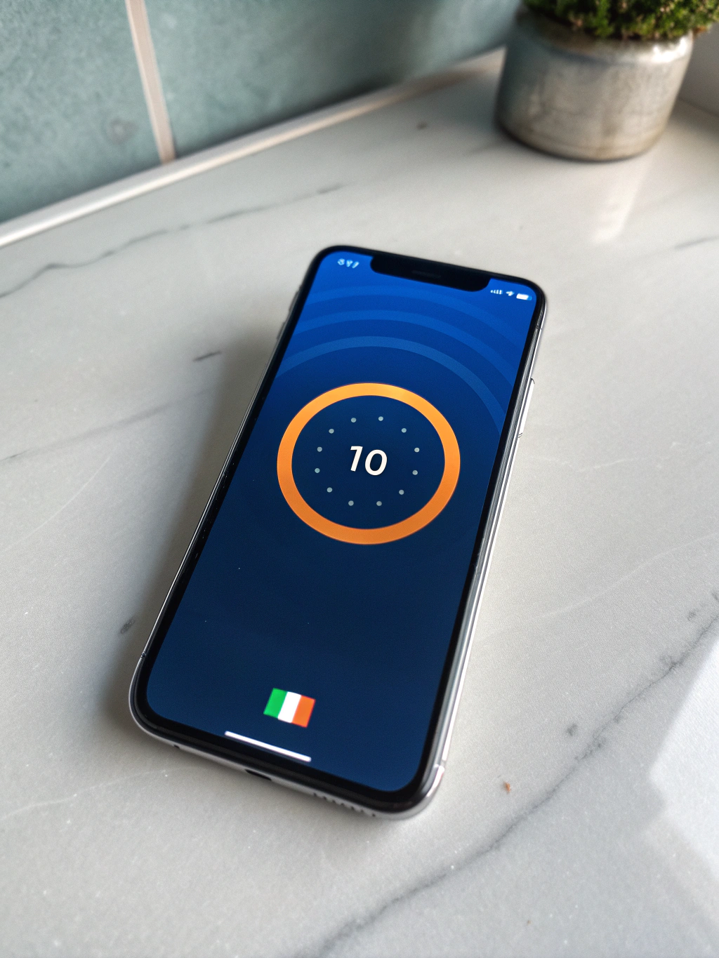 Smartphone con ricarica in corso
