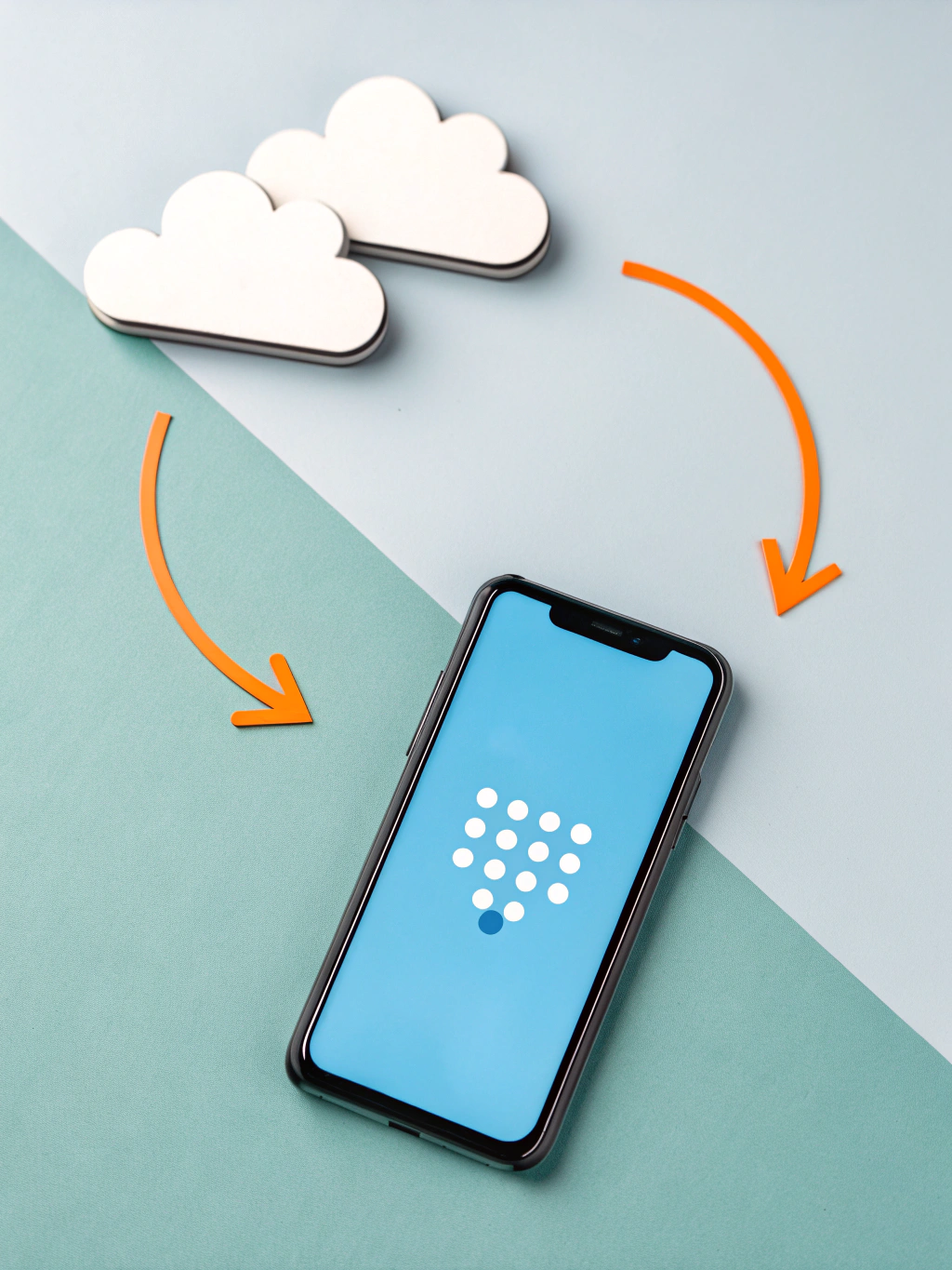 Smartphone con fulmine